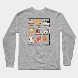 The Many Demeanors of Cats Long Sleeve T-Shirt